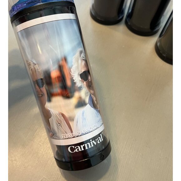 4 Carnival Cruise Ship NEW Souvenir Port Photo Display Cups Lids - Picture 8 of 11